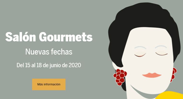 Cartel Aplazamiento Salu00f3n Gourmets coronavirus