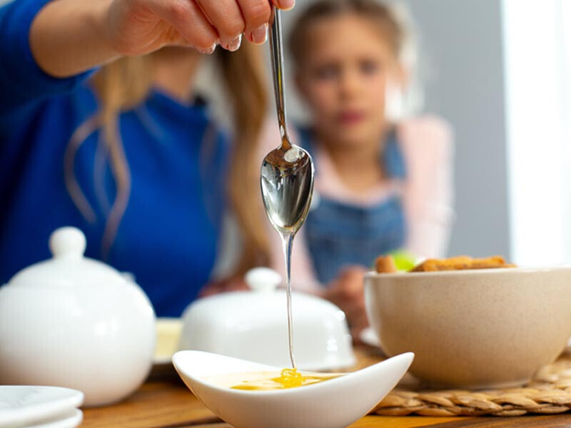 Miel en el desayuno