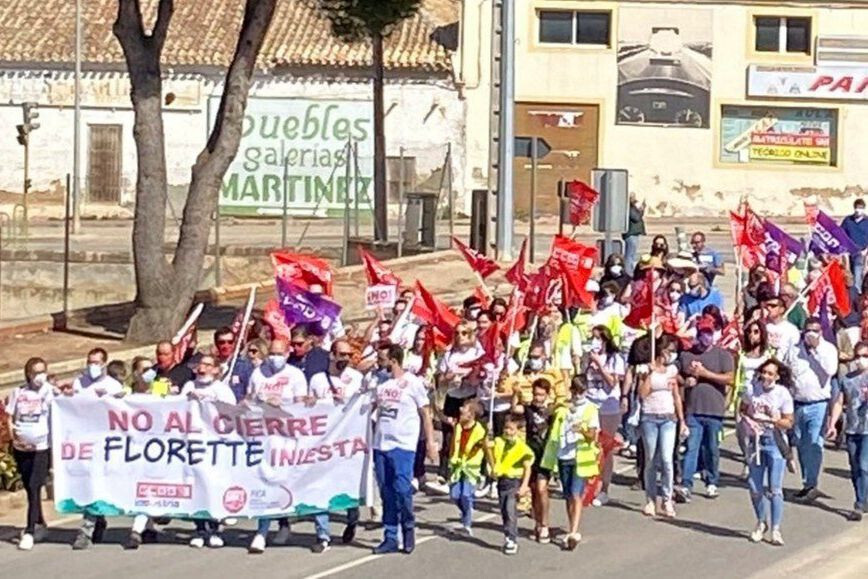 Manifestación contra el cierre de Florette Iniesta Cuenca 2 (Foto CCOO CLM)