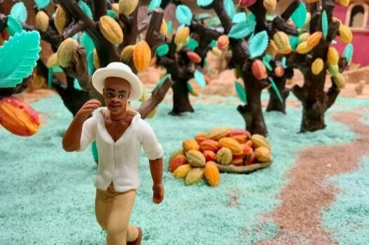 Belén de Chocolate de Galleros Artesanos en Rute 2021 (Foto Galleros Artesanos)