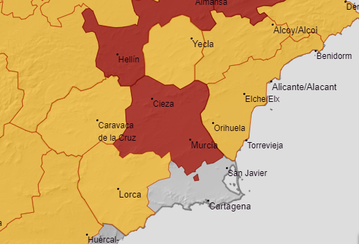 Alerta roja temperaturas 10 08 2023