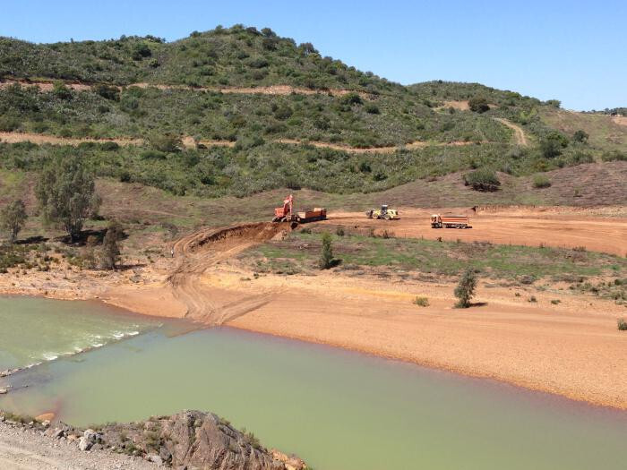 Cantera cruce Odiel Presa Alcolea (Foto Acuaes)