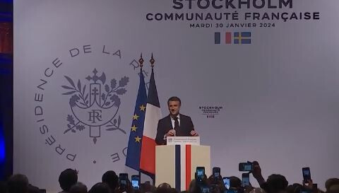 Macron visita a Suecia (Foto Elysu00e9eFB RRSS)