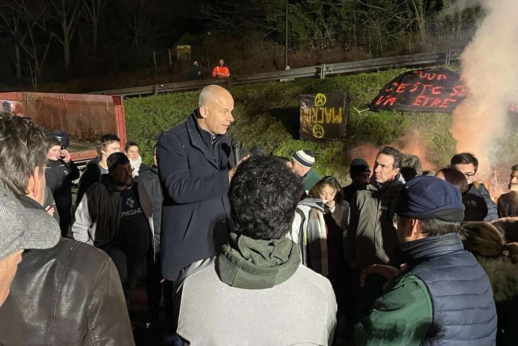 Arnaud Rousseau alocución ante agricultores (Foto FB FNSEA RRSS)