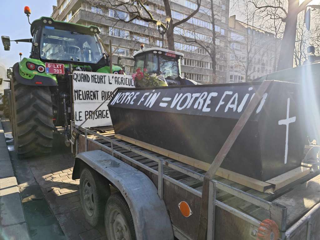 Protestas agricultores Bruselas 1 (Foto FB Fédération Wallonne de l’Agriculture RRSS)