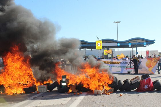 Protesta puerto Castellón (Foto La Unió)