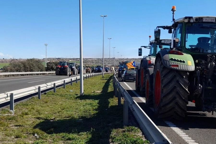 Bloqueo carreteras Cataluña (Foto Unió de Pagesos)