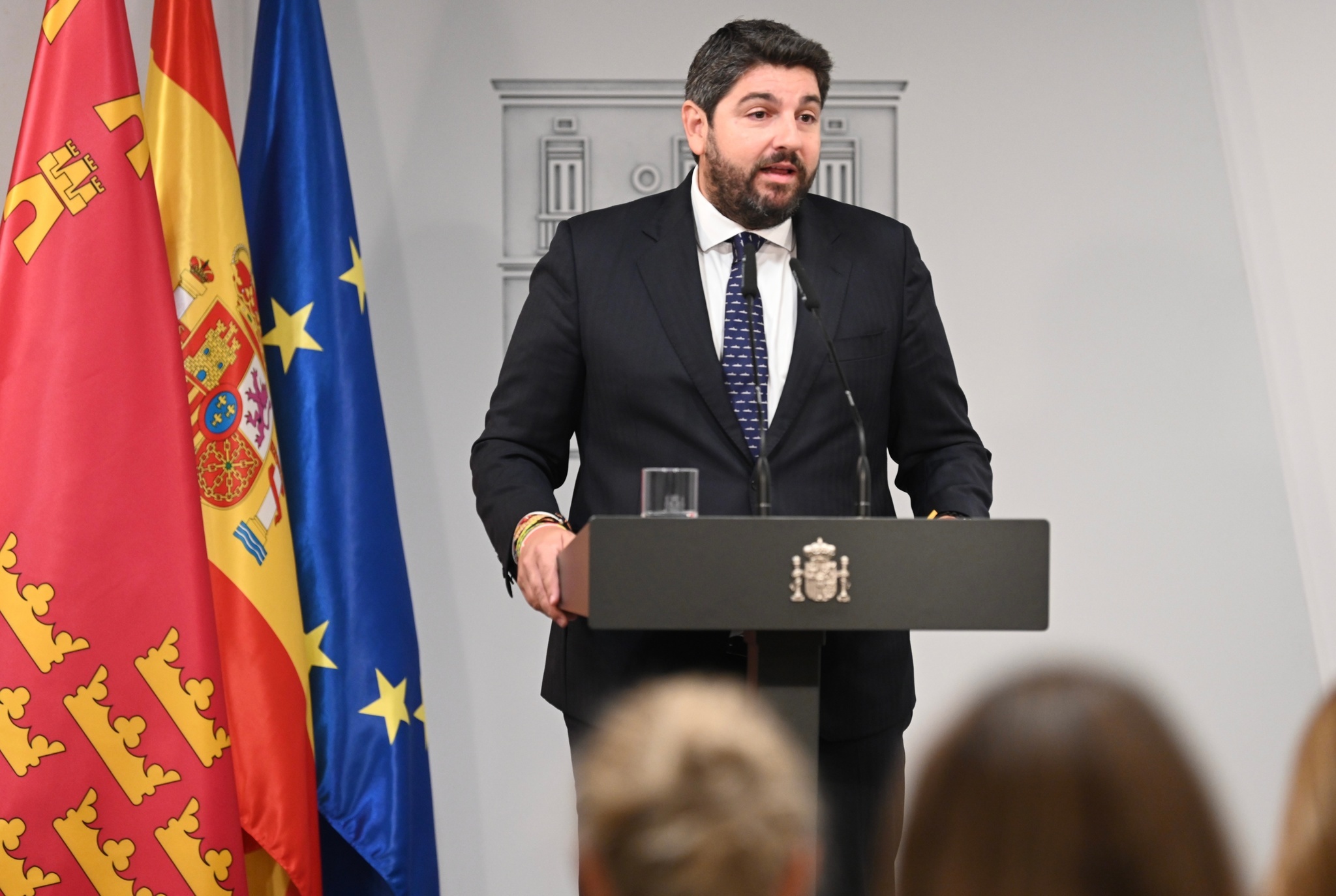 Rueda de Prensa de Fernando López Miras tras reunirse en La Moncloa con Pedro Sánchez (Foto CARM)