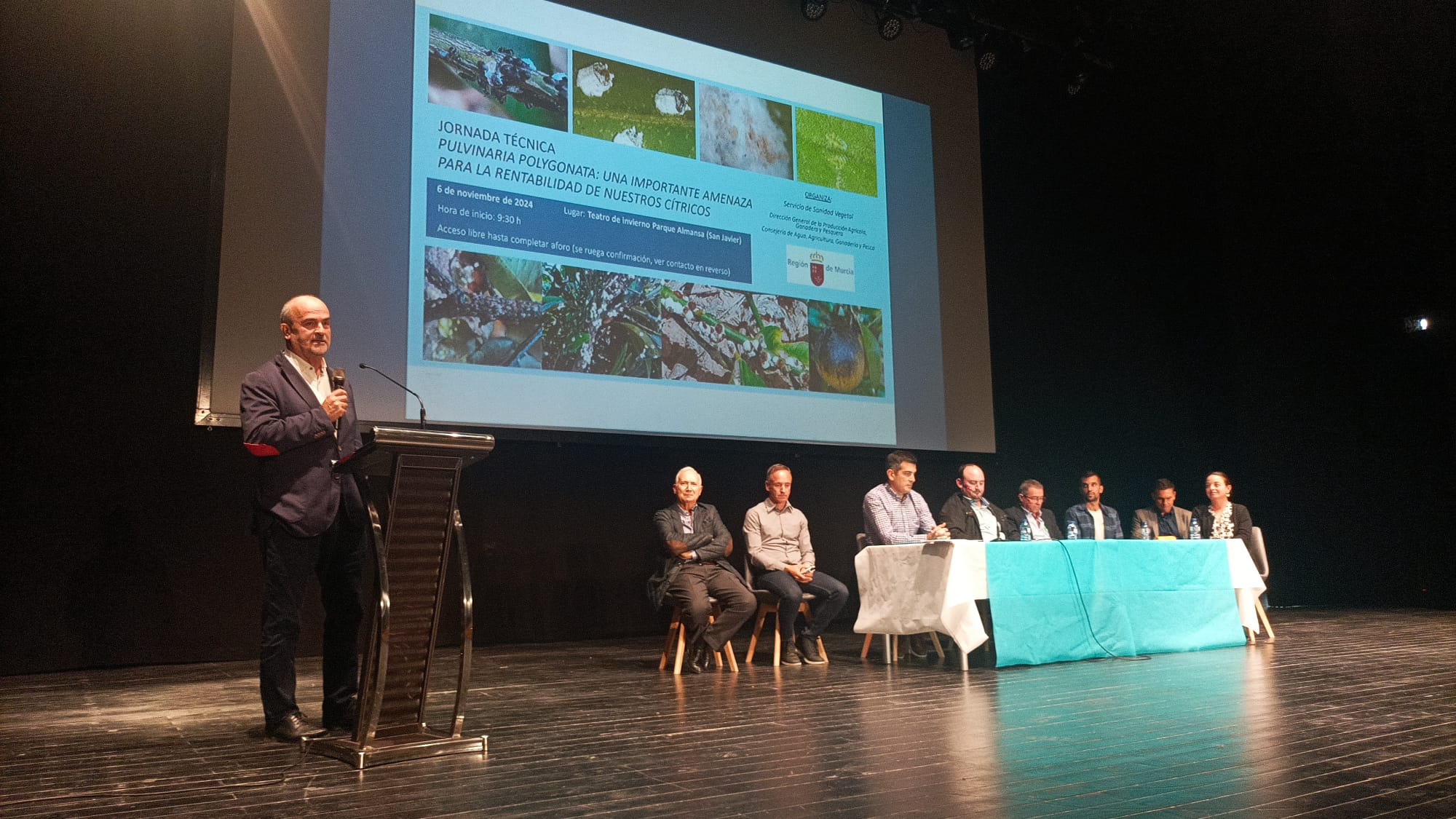 Zapater clausura de la jornada de Sanidad Vegetal celebrada en San Javier (Foto CARM)