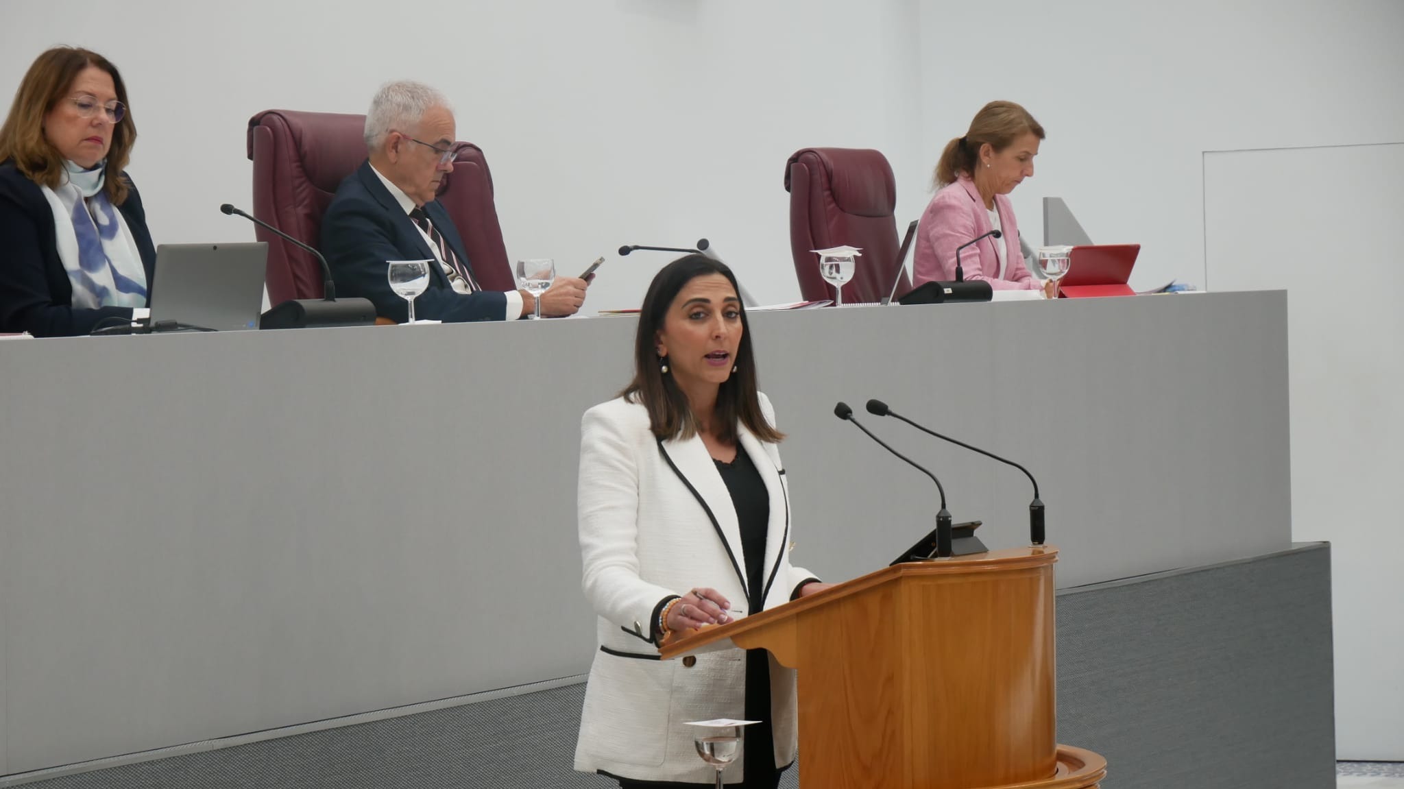 Sara Rubira durante su comparecencia en la Asamblea Regional (Foto CARM)