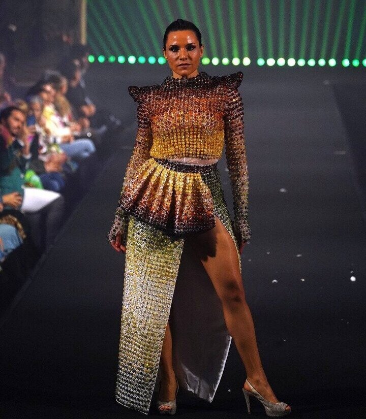 Diseño ‘Los colores de mi tierra’, ganador del IV Concurso ‘Pasarela Ciudad de la Verdura’ (Foto Ayto Calahorra)