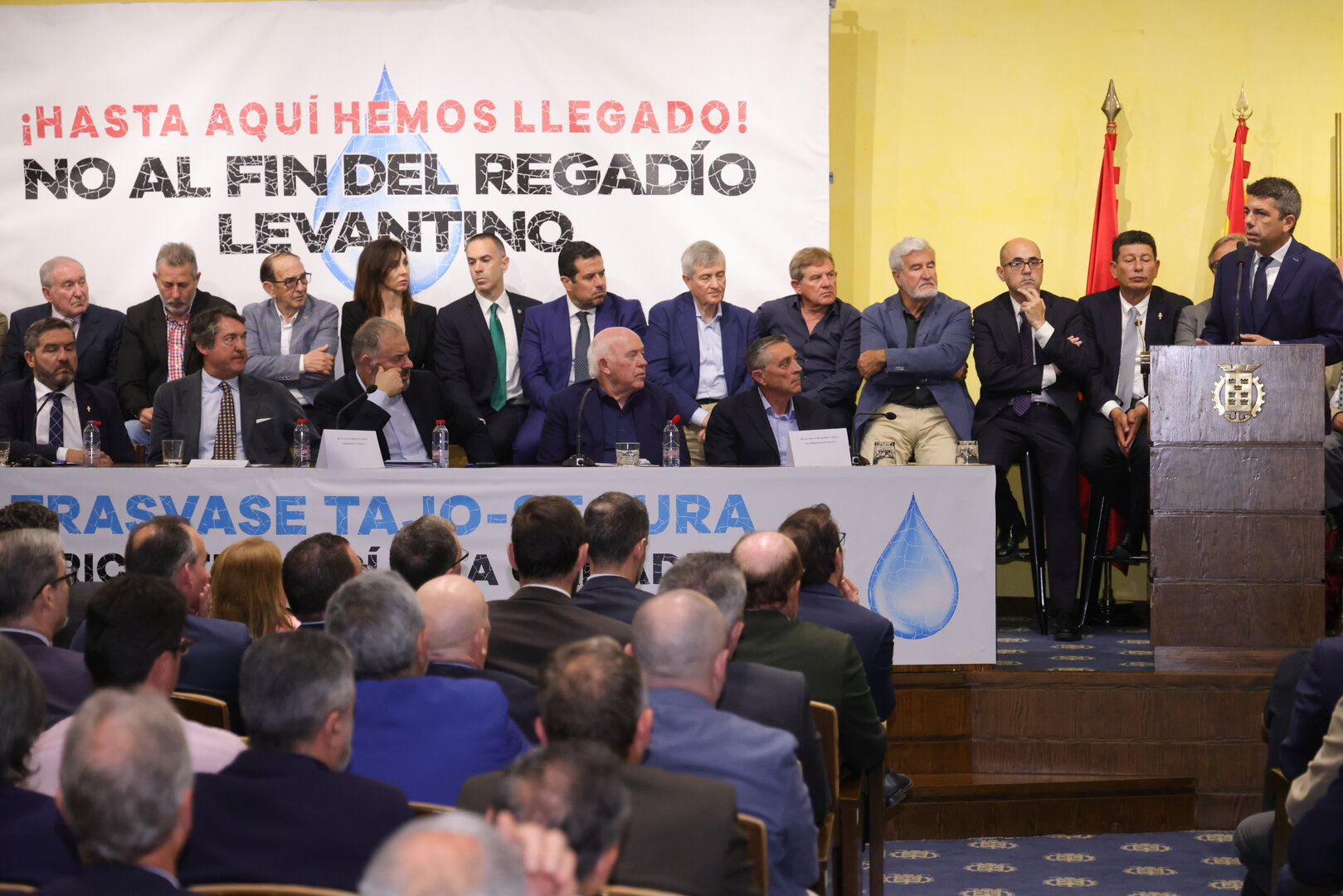 Mazón interviene en defensa en el acto en defensa del trasvase organizado por el Scrats (Foto Generalitat Valenciana)