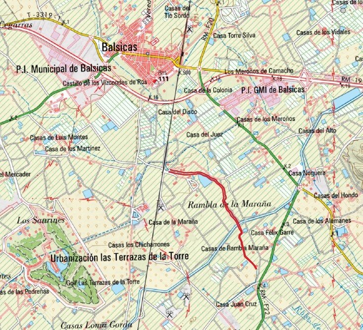Mapa rambla de La Maraña (Imagen CHS)