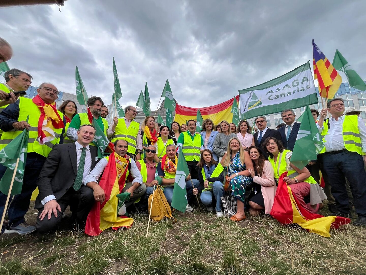 Protesta de agricultores en Bruselas por una PAC fuerte (Foto Asaja)