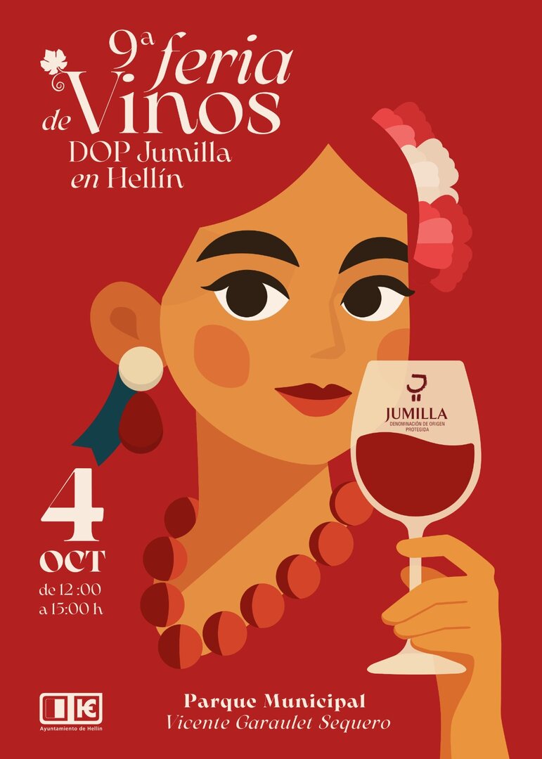 Cartel de la Feria de vinos DOP Jumilla de Hellín