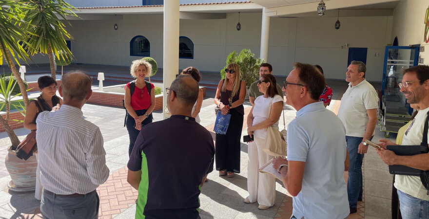 Visita a Picualia donde se ha celebrado un evento demostrativo (Foto Universidad de Jaén)
