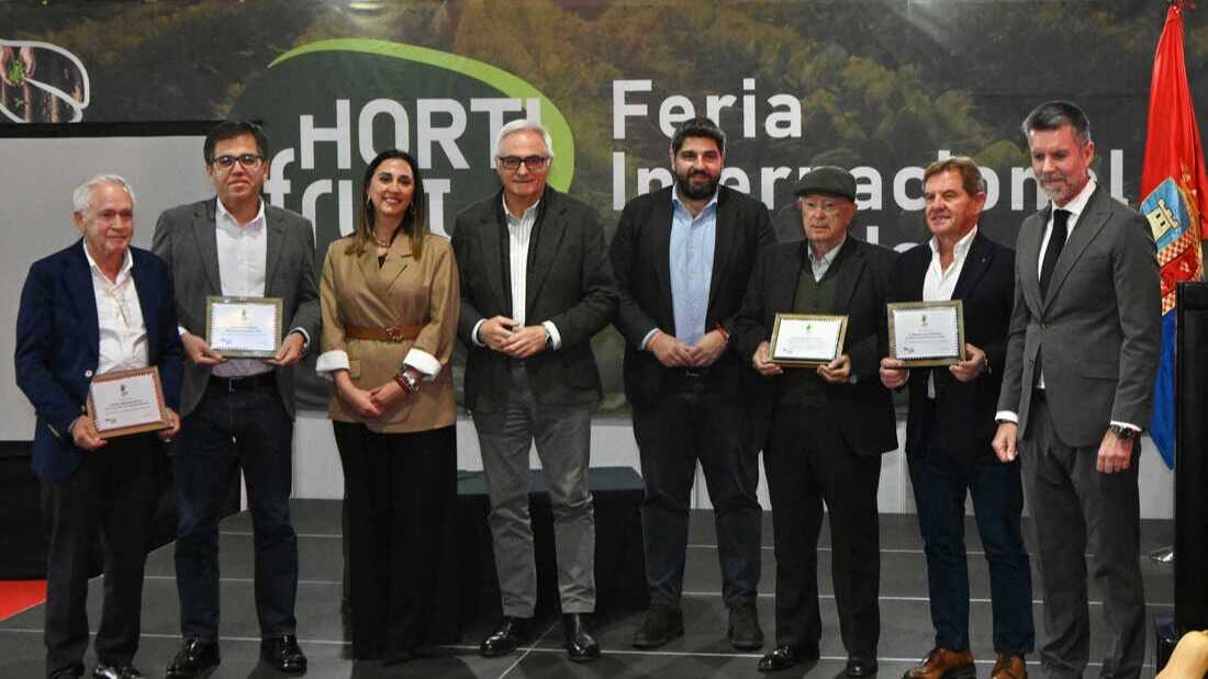 Galardonados en la Feria Internacional de Producción y Tecnología Agrícola (Hortifruit) 2025 celebrada en Torre Pacheco (Foto CARM)
