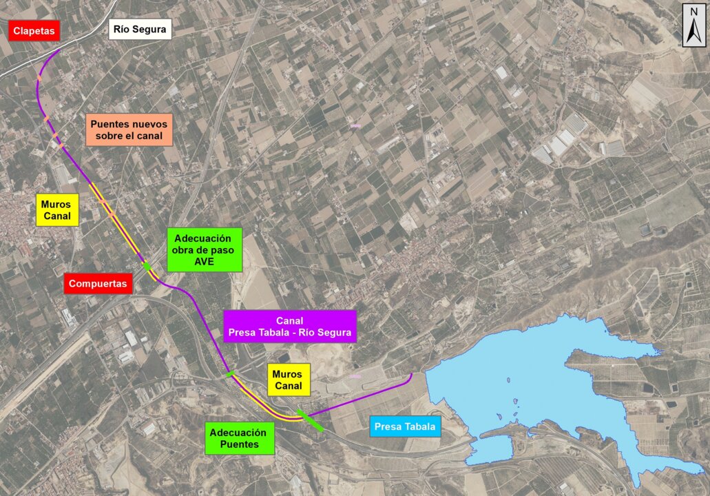 Plano de situación del proyecto de la presa de Tabala (Foto CHS)