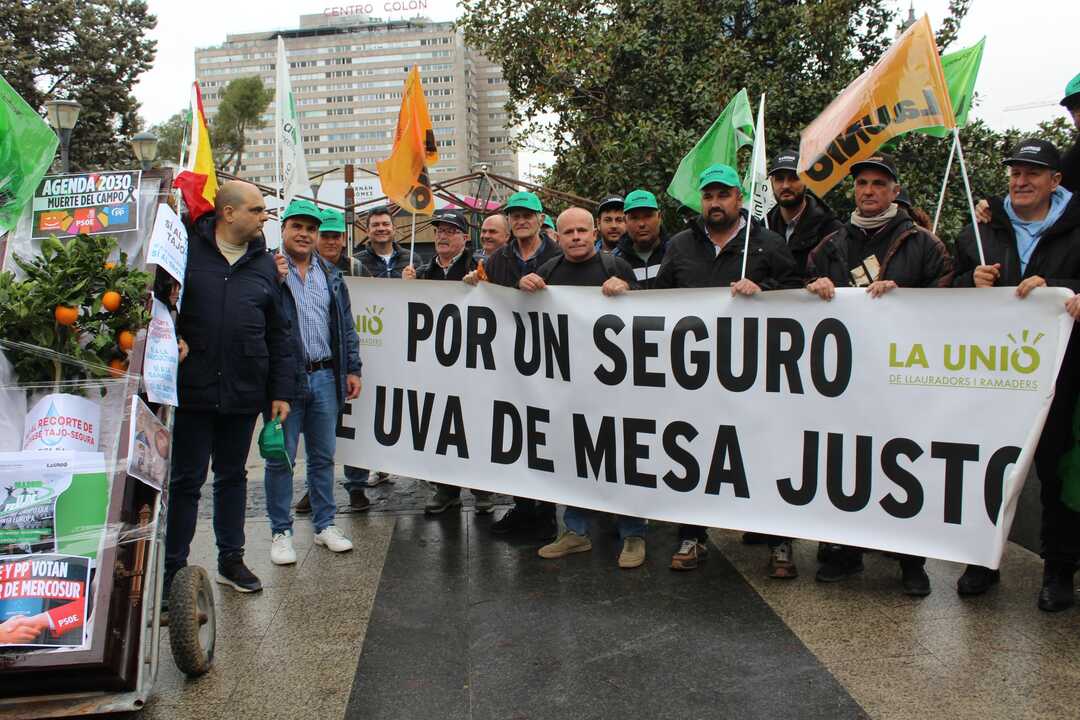 Participantes de La Unió en la manifestación de Madrid 11F (Foto La Unió)