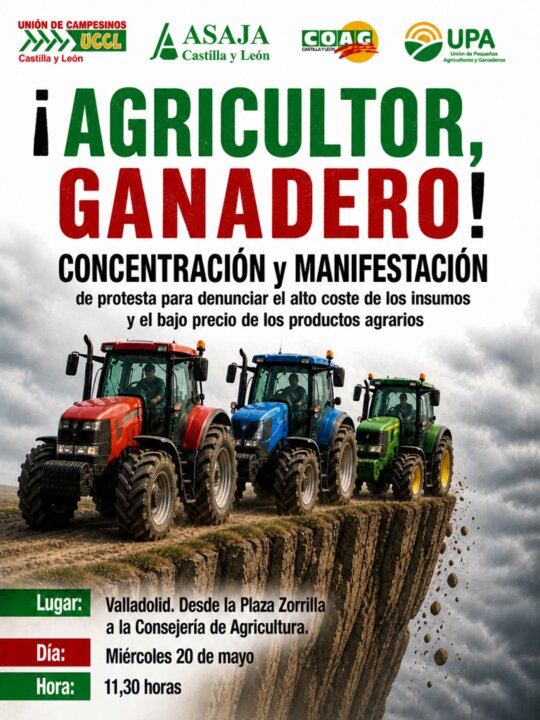 Cartel de la protesta el 20 de mayo de 2026