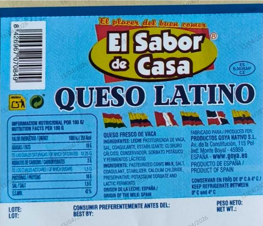 Alerta por presencia de Listeria monocytogenes en queso fresco de vaca (Foto @AESAN_gob_es)